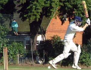 Roof tiler ignores Nick's cover drive